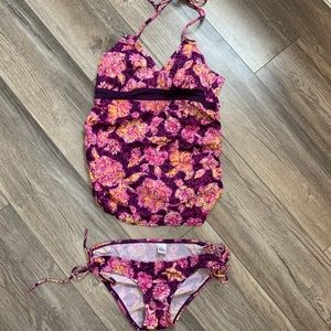 Motherhood Maternity Floral Two Piece Suit - Small